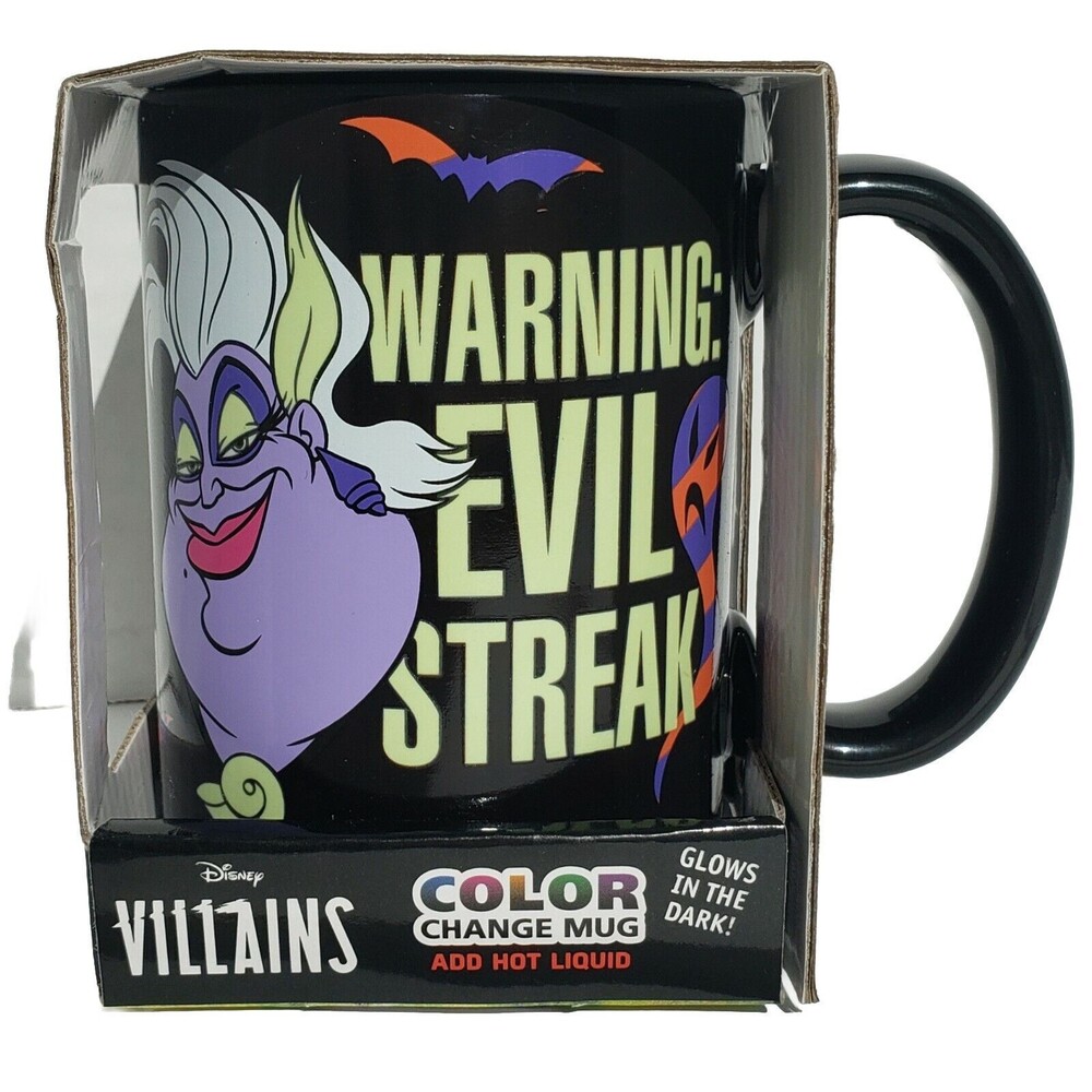 New! ZAK Disney Halloween Villains Ursula & Evil Queen Color Change Mug 15 oz.